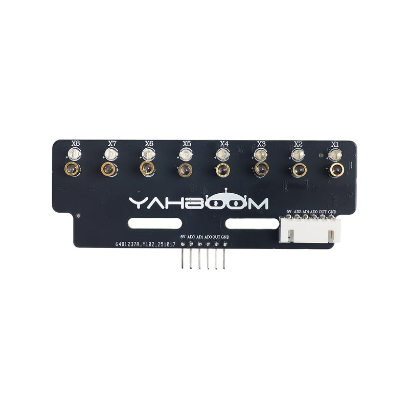 Yahboom 8-channel grayscale line tracking sensor module