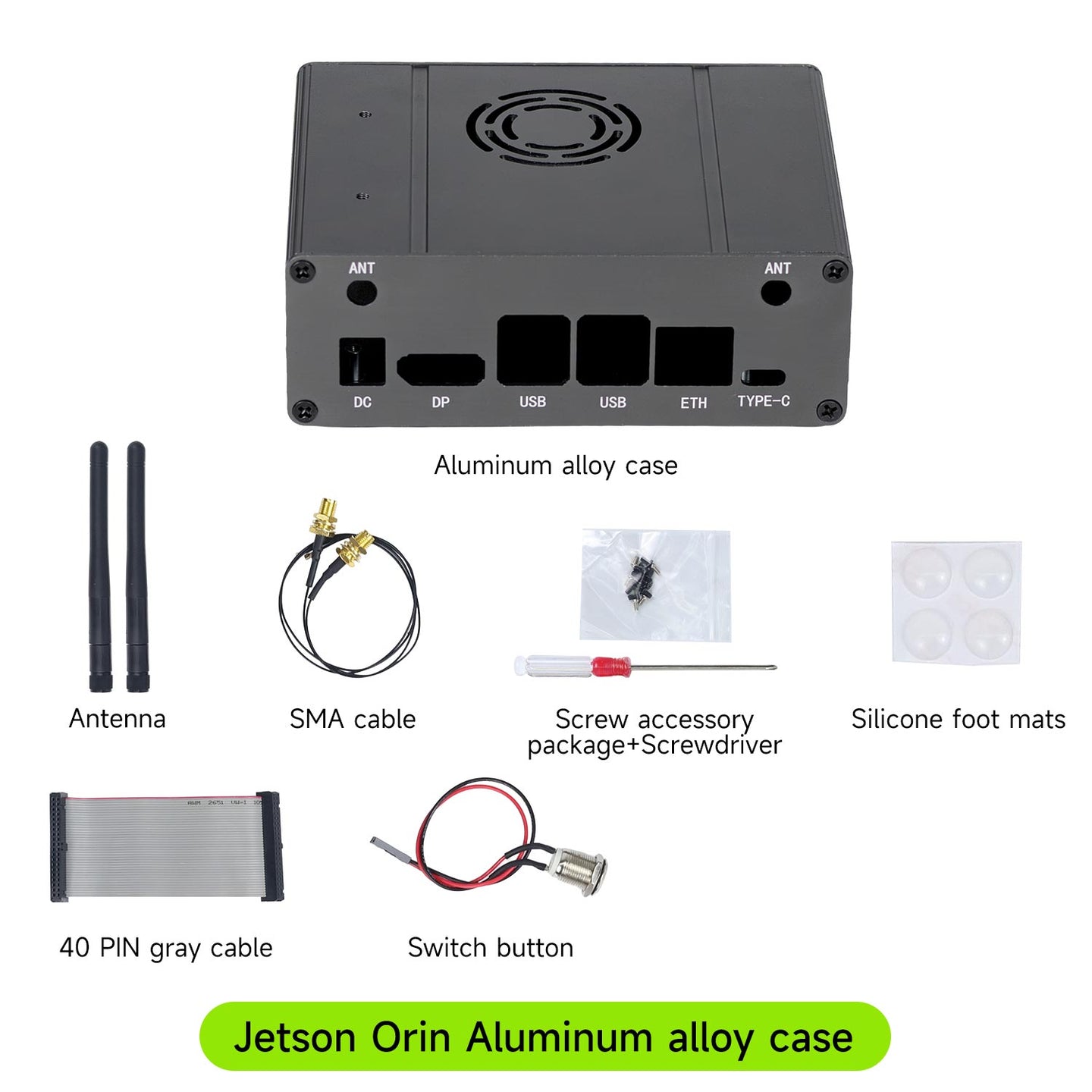Yahboom Jetson Orin Aluminum Alloy case for Orin NANO SUPER/Orin NX SUPER