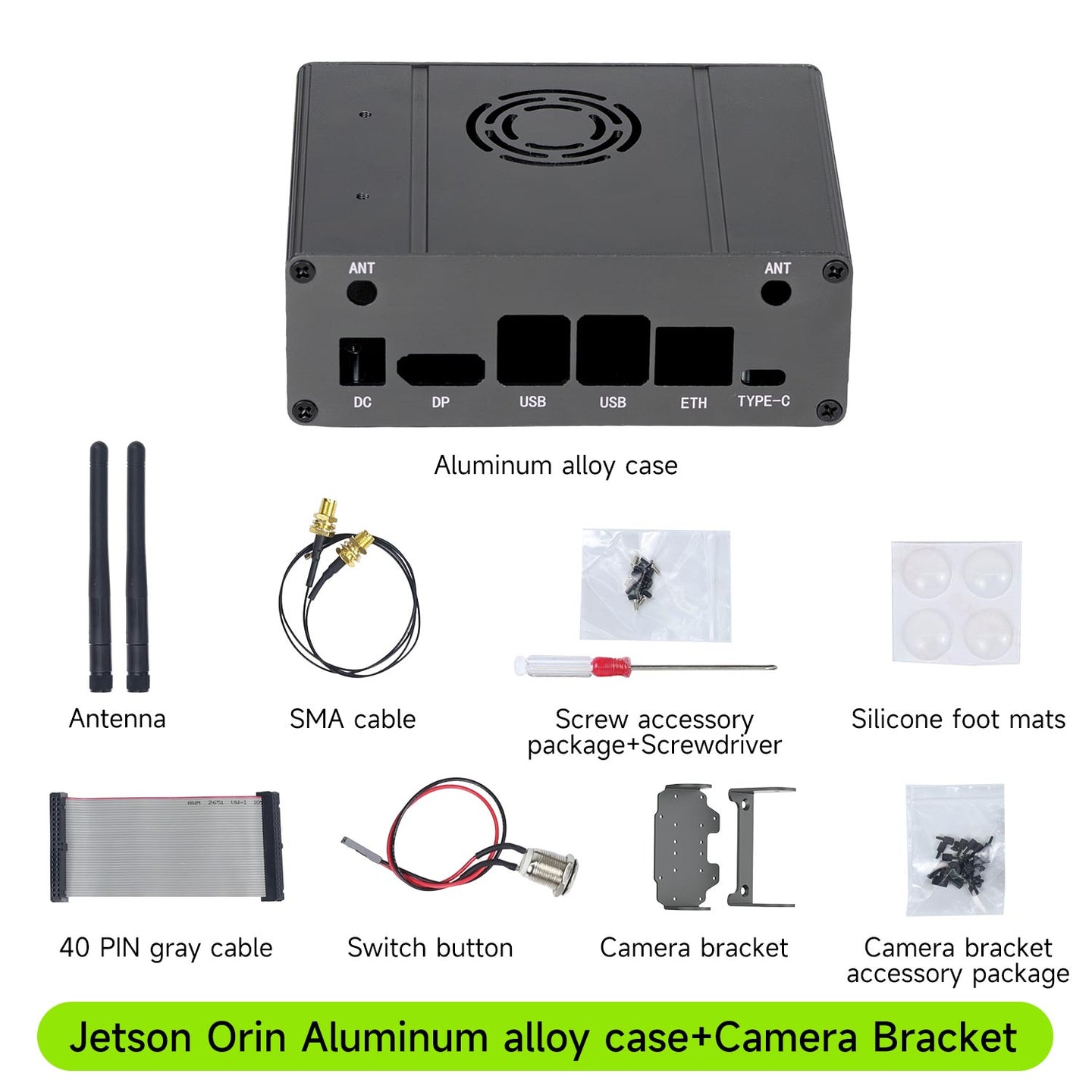 Yahboom Jetson Orin Aluminum Alloy case for Orin NANO SUPER/Orin NX SUPER