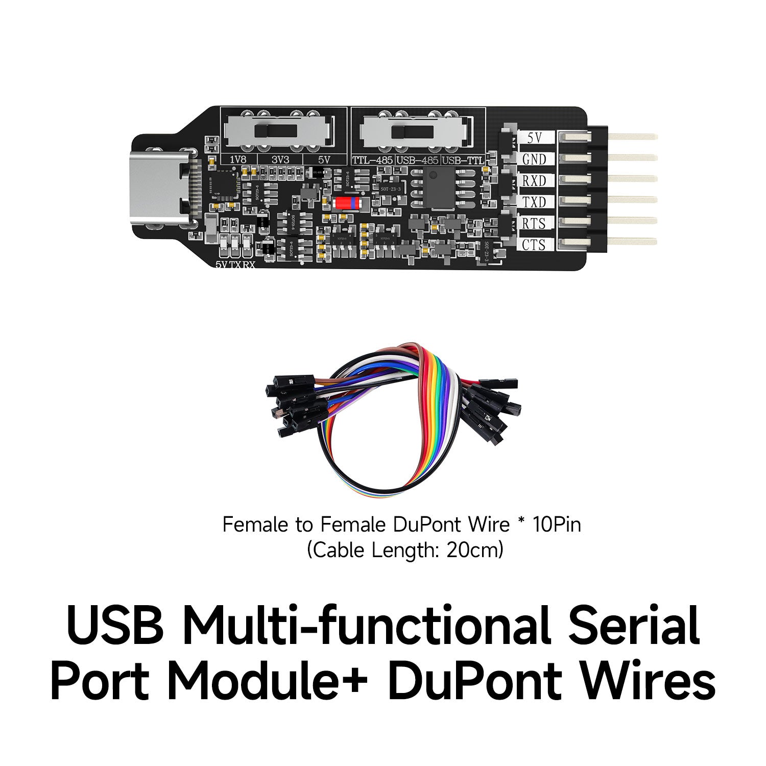 Yahboom USB Multi-functional Serial Port Module for STM32, ESP32, RPi, Jetson, RDK