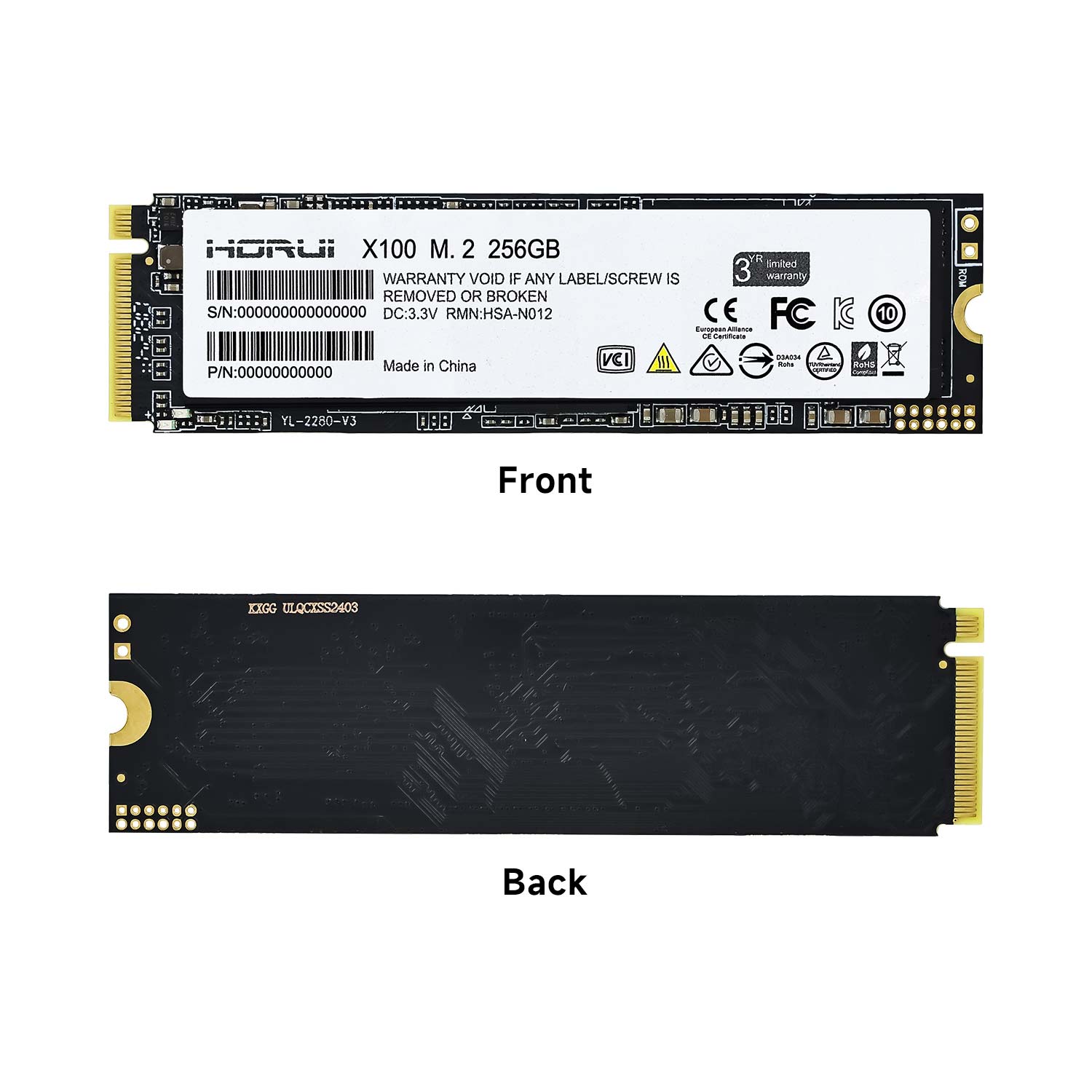 256GB/512GB/1TB/2TB M.2 NVMe Solid State Drive