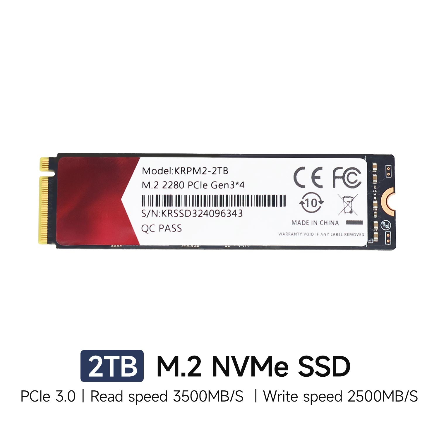 256GB/512GB/1TB/2TB M.2 NVMe Solid State Drive