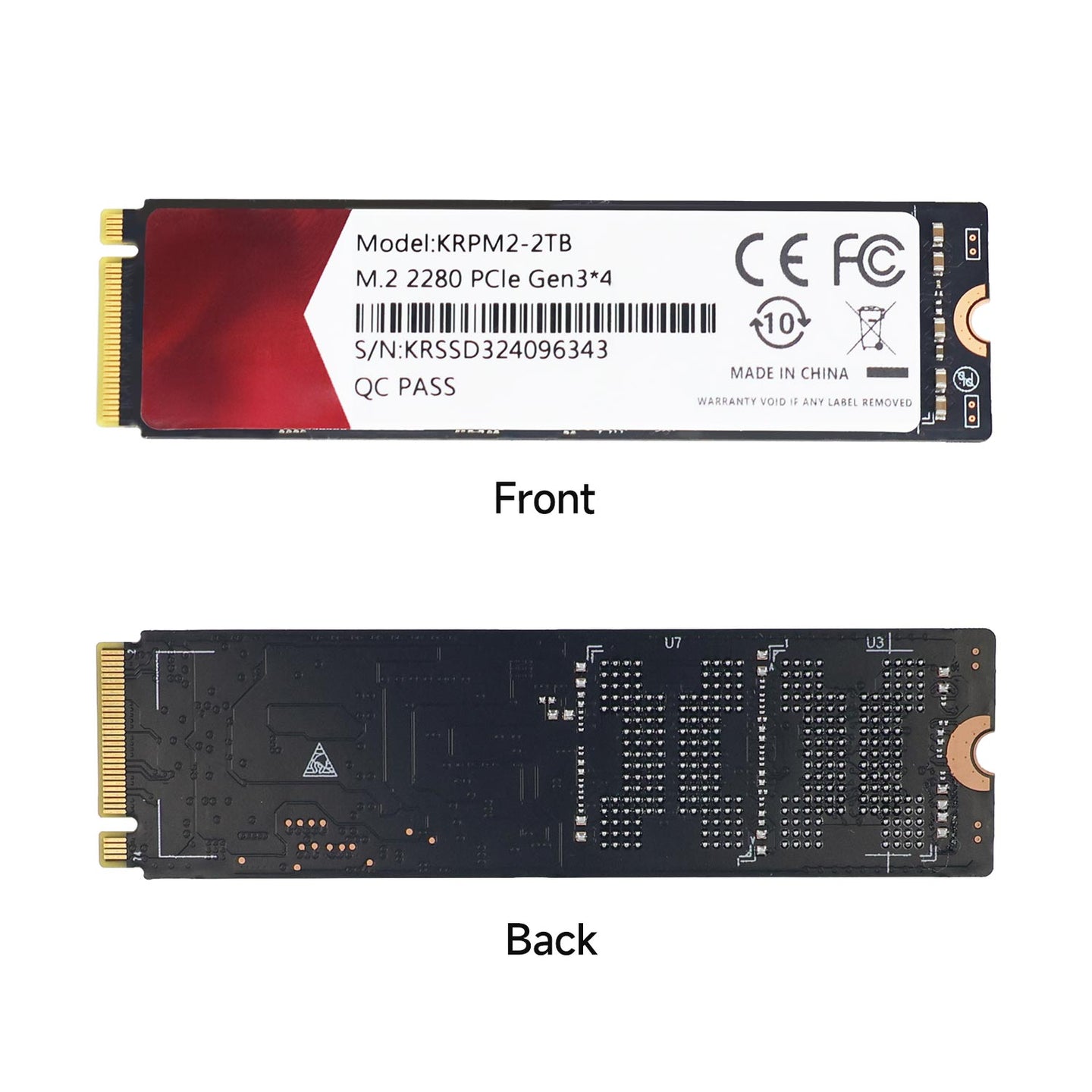 256GB/512GB/1TB/2TB M.2 NVMe Solid State Drive