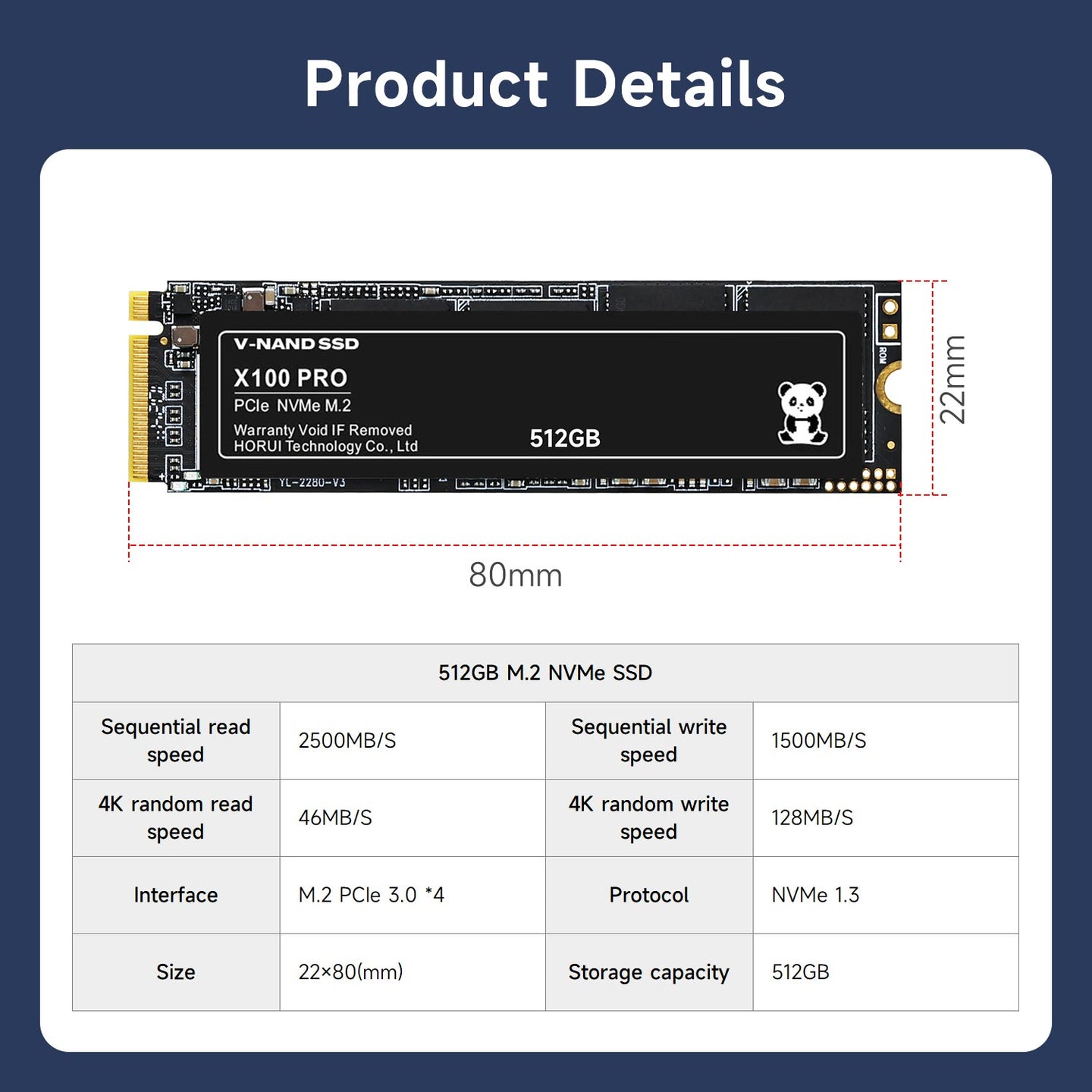 256GB/512GB/1TB/2TB M.2 NVMe Solid State Drive