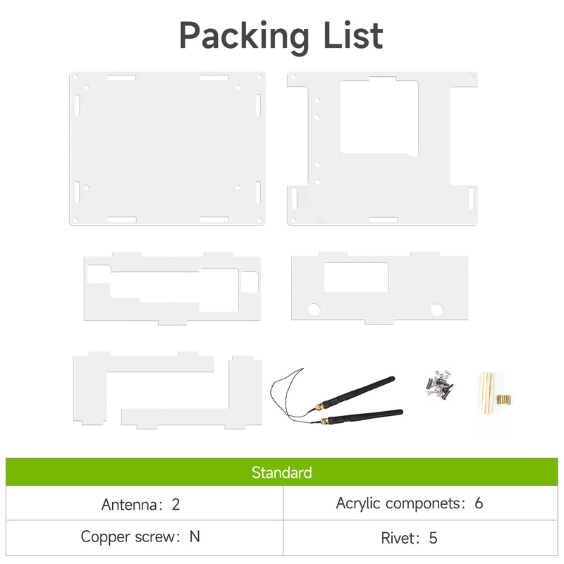 Étui de protection en acrylique Yahboom pour NVIDIA Jetson Xavier NX/TX2 NX/Orin Nano/Orin NX