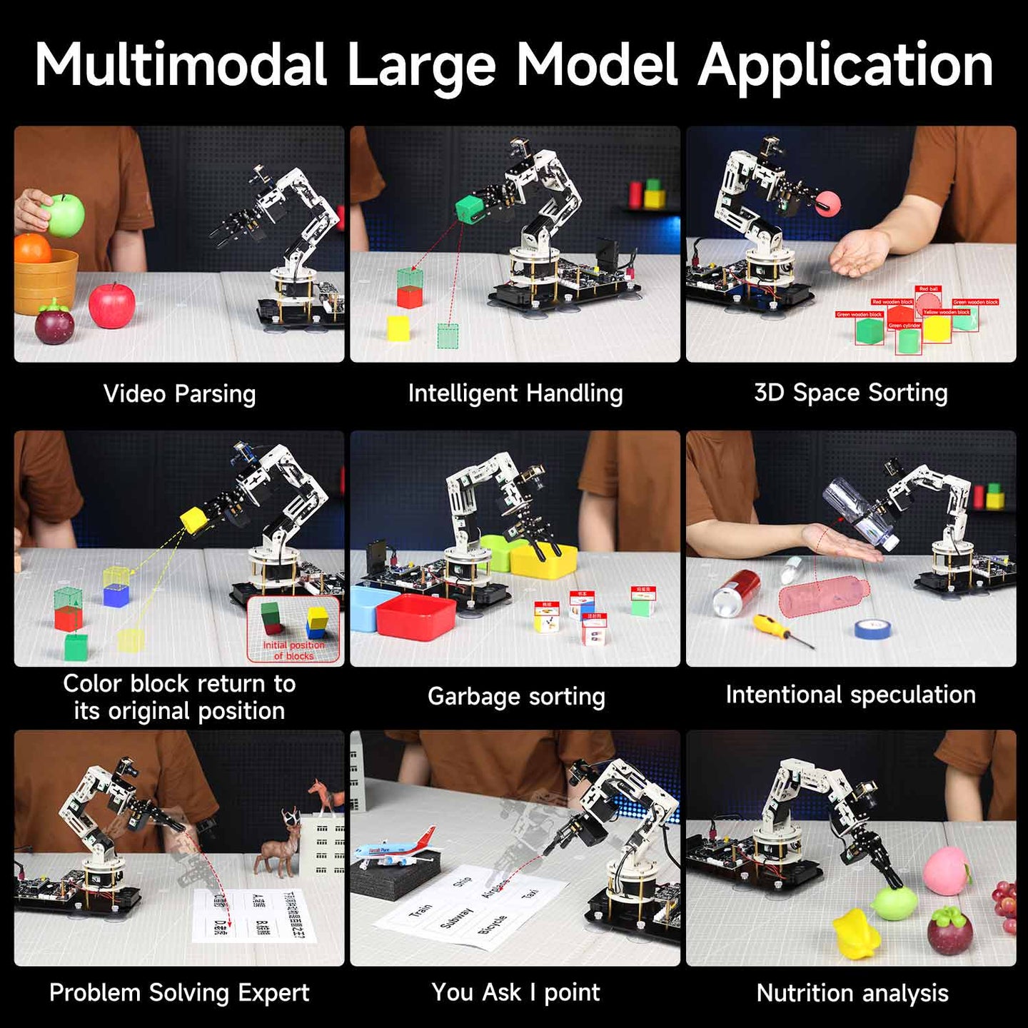 DOFBOT SE AI Large Model Vision Robotic Arm with ROS2 Python Programming (Virtual Machine Version)