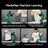 Collage of images showing a person interacting with a Dofbot robotic arm controlled by MediaPipe Machine Learning technology.