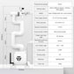 JetCobot AI robotic arm: Python control, ±0.5mm accuracy, 374.5mm reach, 0.3MP 110° camera, 30fps, 2310g weight.