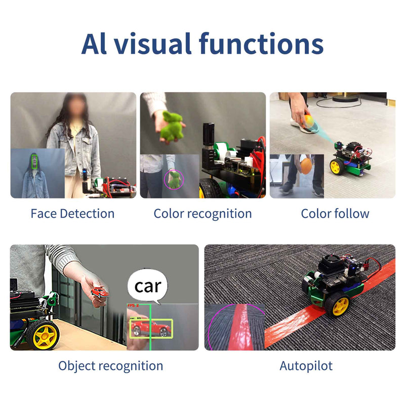 Jetbot Yahboom Robot Car ROS can recognize and track faces, colors, and objects, as well as Autopilot
