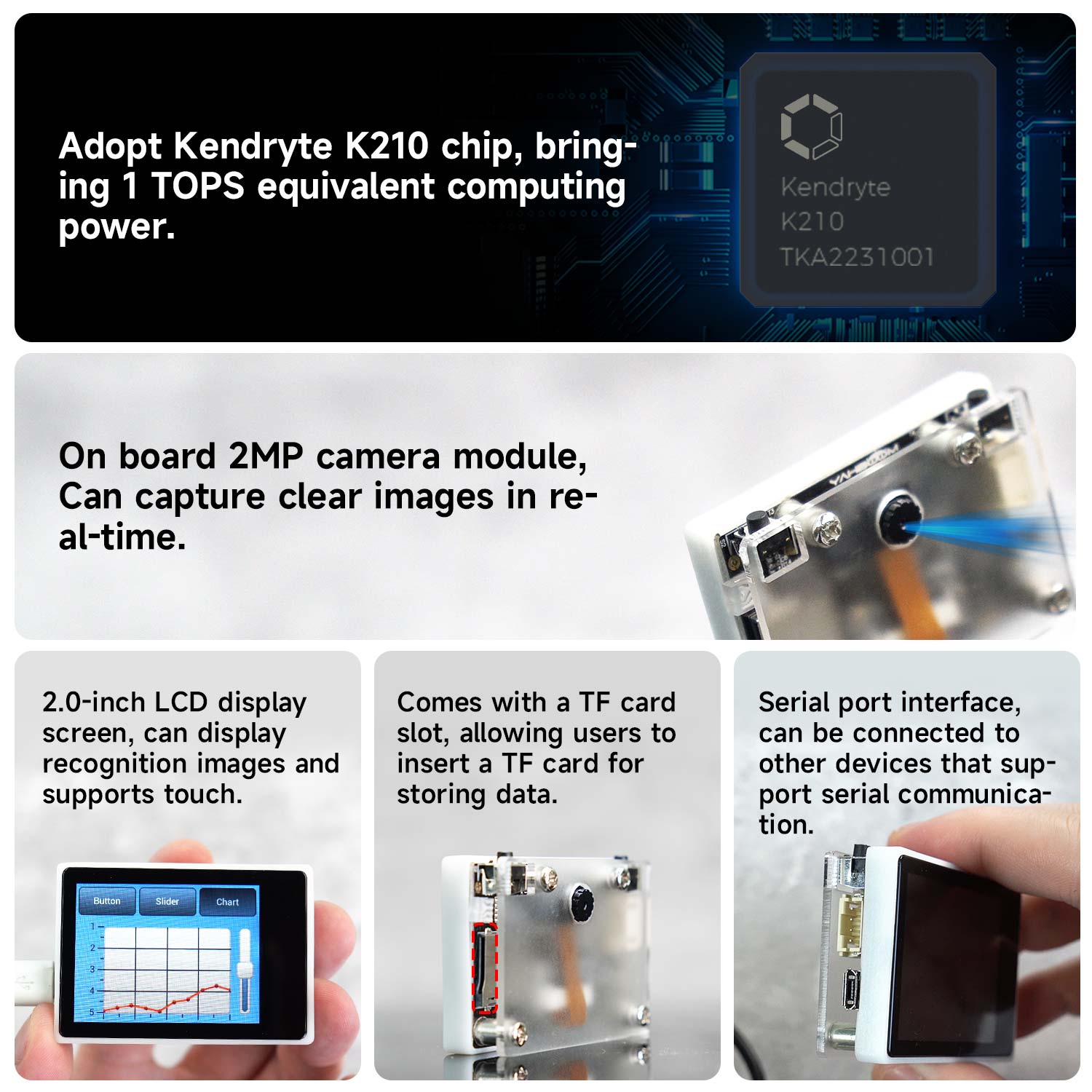K210 Visual Recognition Module with Serial Port for Image Processing