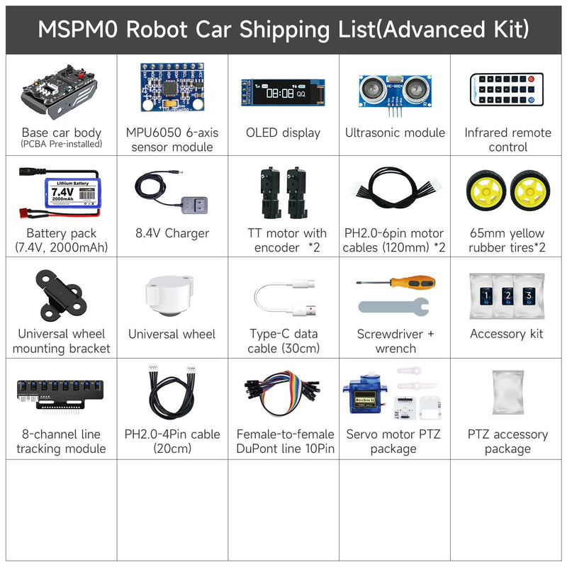 Yahboom MSPM0 smart robot car based on MSPM0G3507
