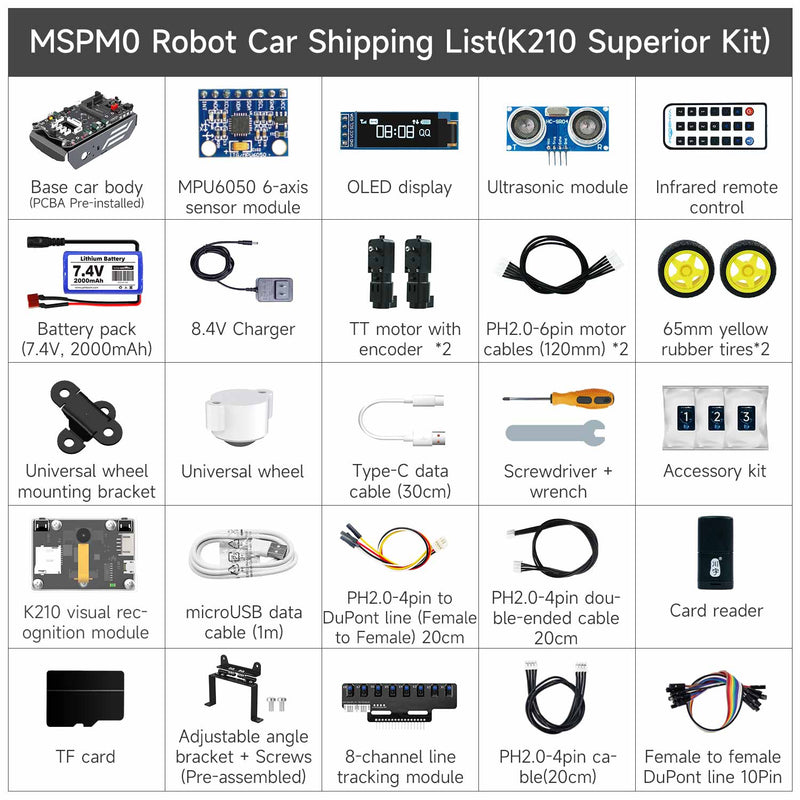 Yahboom MSPM0 smart robot car based on MSPM0G3507
