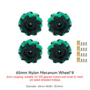 Kit de roues Yahboom Mecanum pour robot DIY ou voiture intelligente programmable