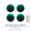 Kit de roues Yahboom Mecanum pour robot DIY ou voiture intelligente programmable