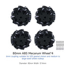 Kit de roues Yahboom Mecanum pour robot DIY ou voiture intelligente programmable