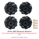 Kit de roues Yahboom Mecanum pour robot DIY ou voiture intelligente programmable