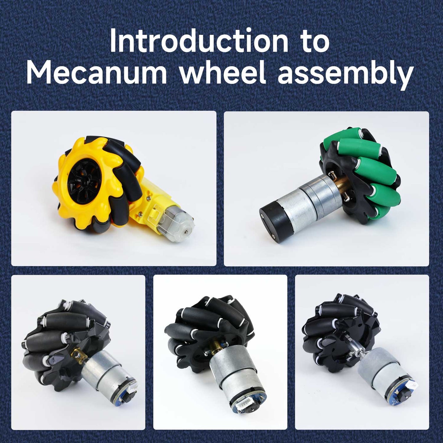 Kit de roues Yahboom Mecanum pour robot DIY ou voiture intelligente programmable