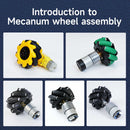 Kit de roues Yahboom Mecanum pour robot DIY ou voiture intelligente programmable