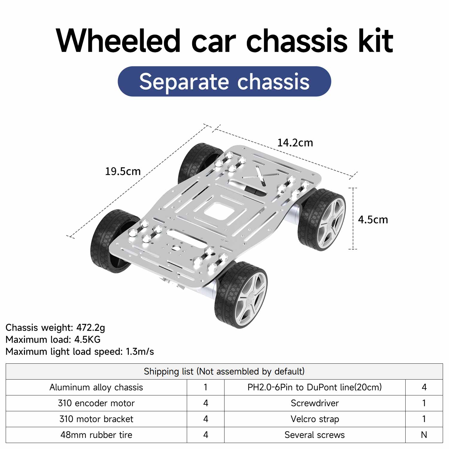 Yahboom Mini Wheeled Robot Car Chassis Kit