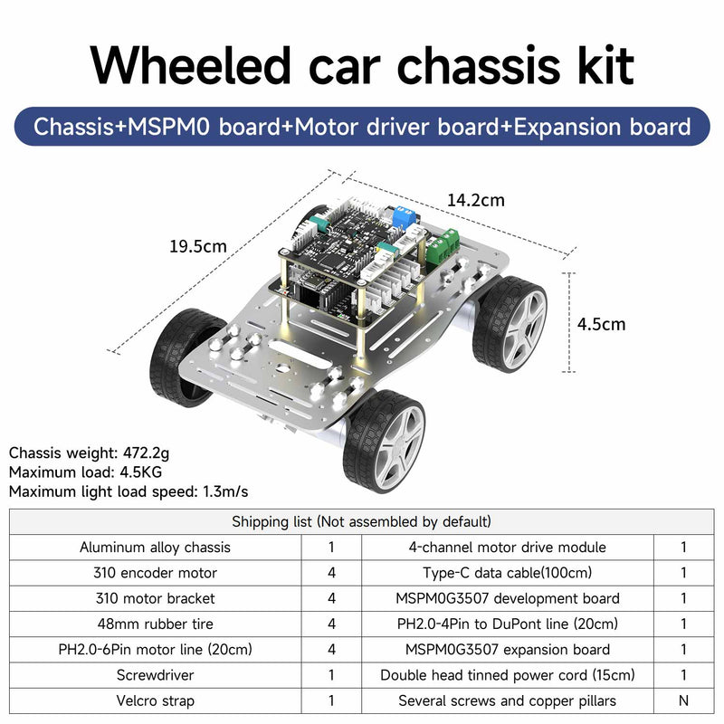 Châssis de voiture robotique Yahboom Mini