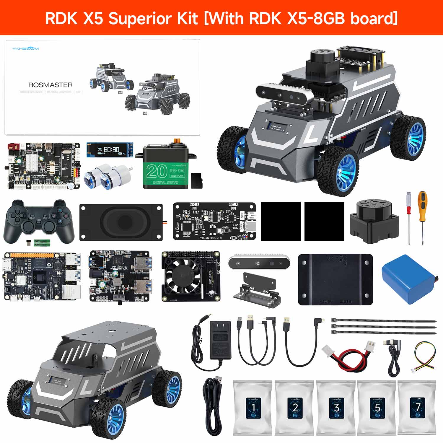 Yahboom ROSMASTER A1 with RDK X5 superior kit