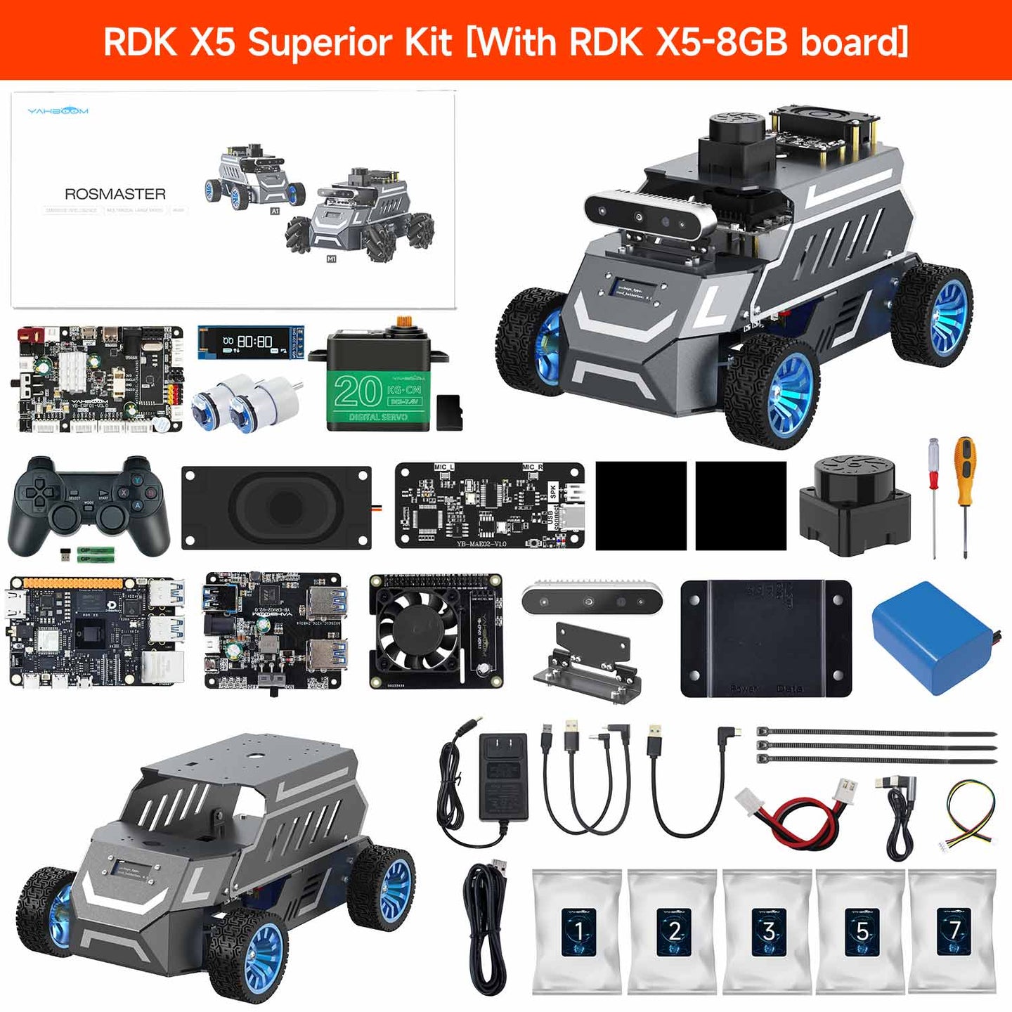 Yahboom ROSMASTER A1 with RDK X5 superior kit