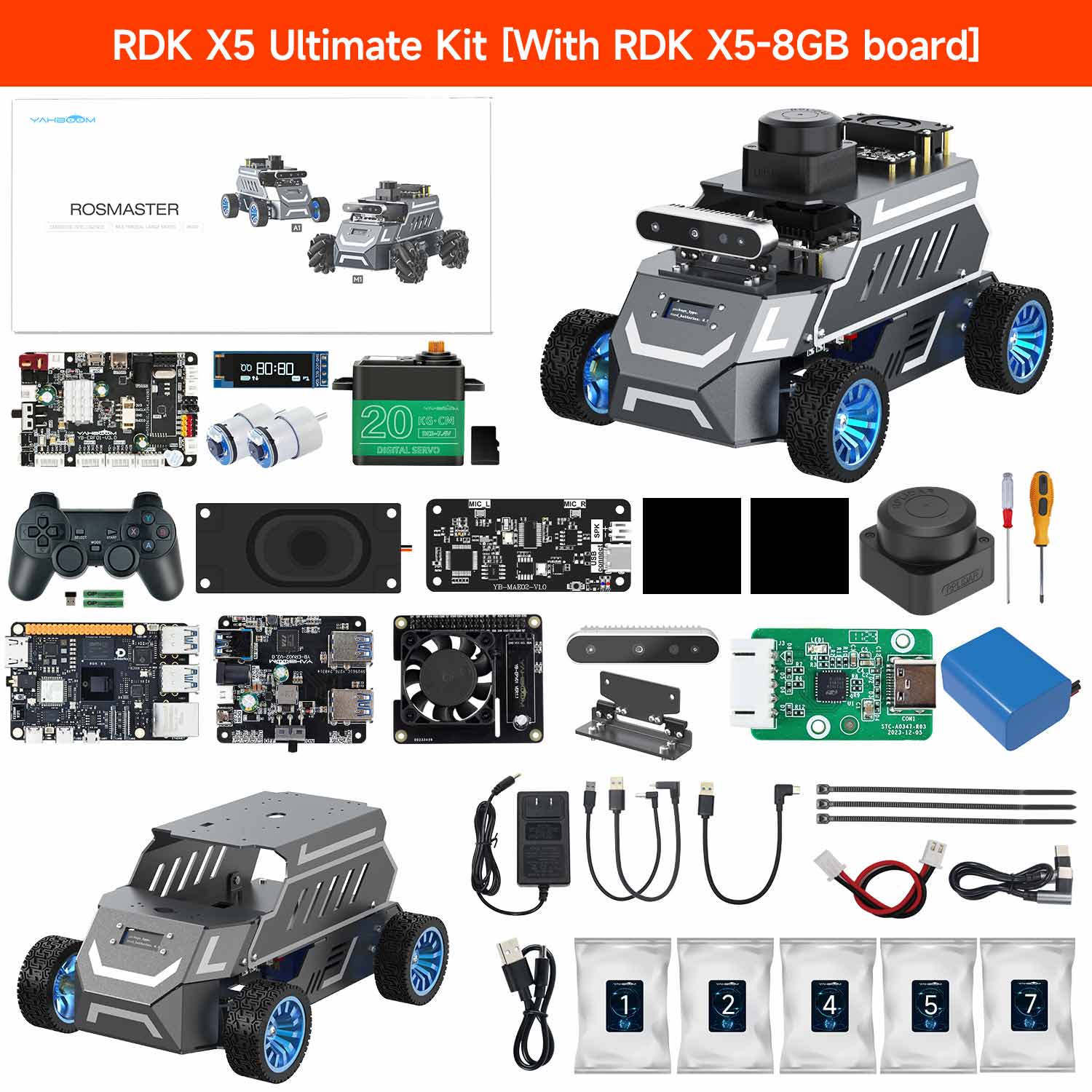 Yahboom ROSMASTER A1 with RDK X5 ultimate kit
