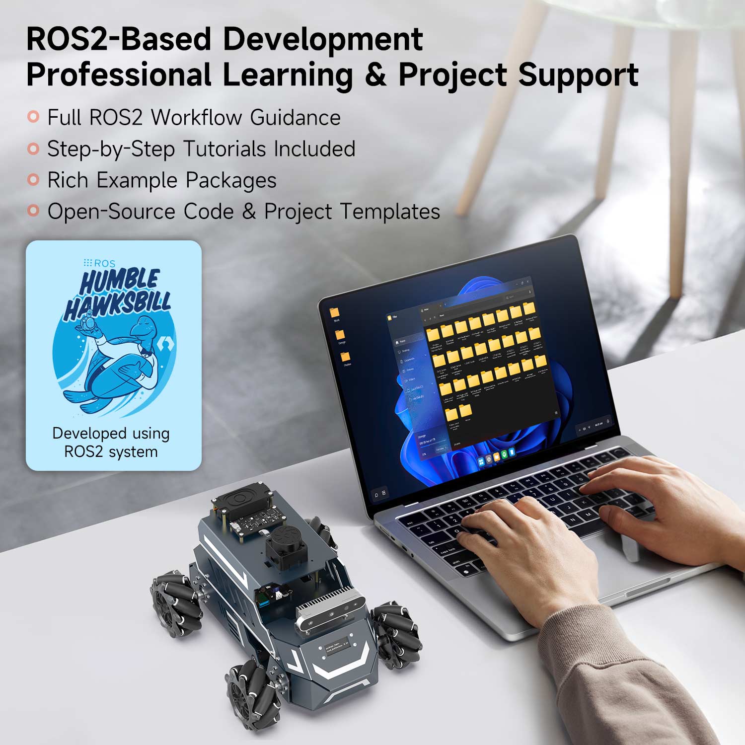 ROSMASTER M1 AI Large Model ROS2 Robot with Mecanum Wheel for Jetson NANO 4GB/Orin NANO SUPER/RDK X5/RaspberryPi 5