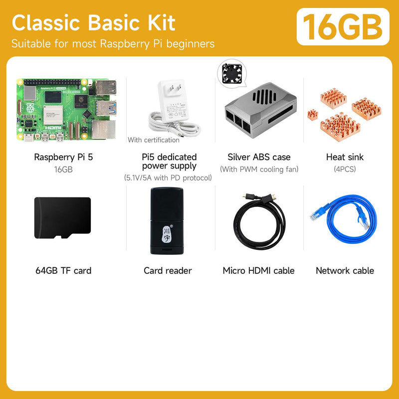 Raspberry Pi 5 Board and Starter Kit(2G/4G/8G/16G)