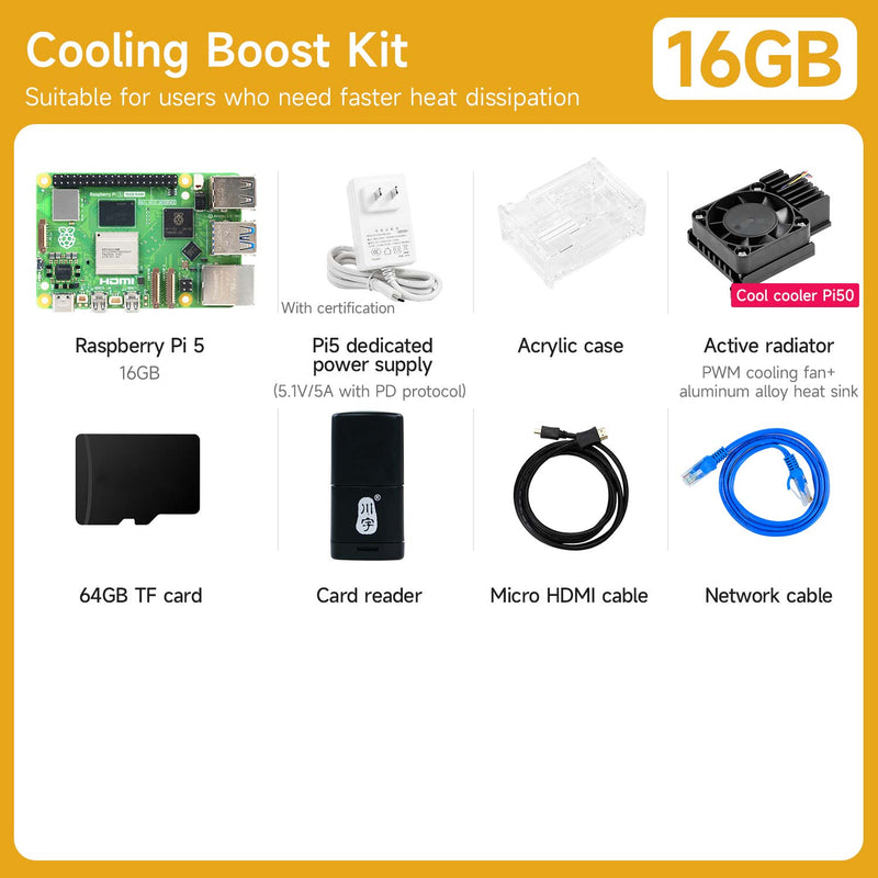 Raspberry Pi 5 Board and Starter Kit(2G/4G/8G/16G)