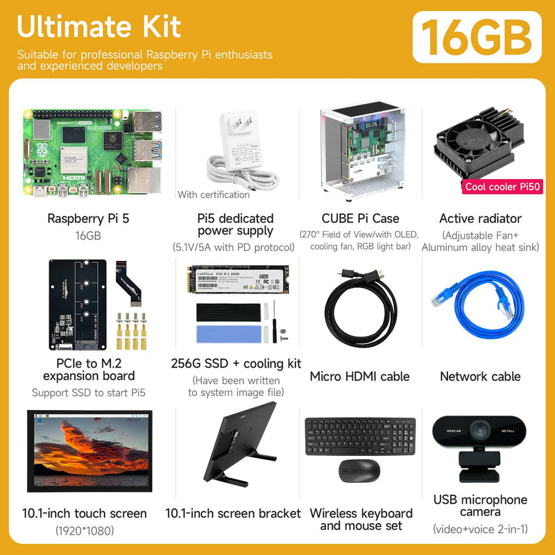 Raspberry Pi 5 Board and Starter Kit(2G/4G/8G/16G)