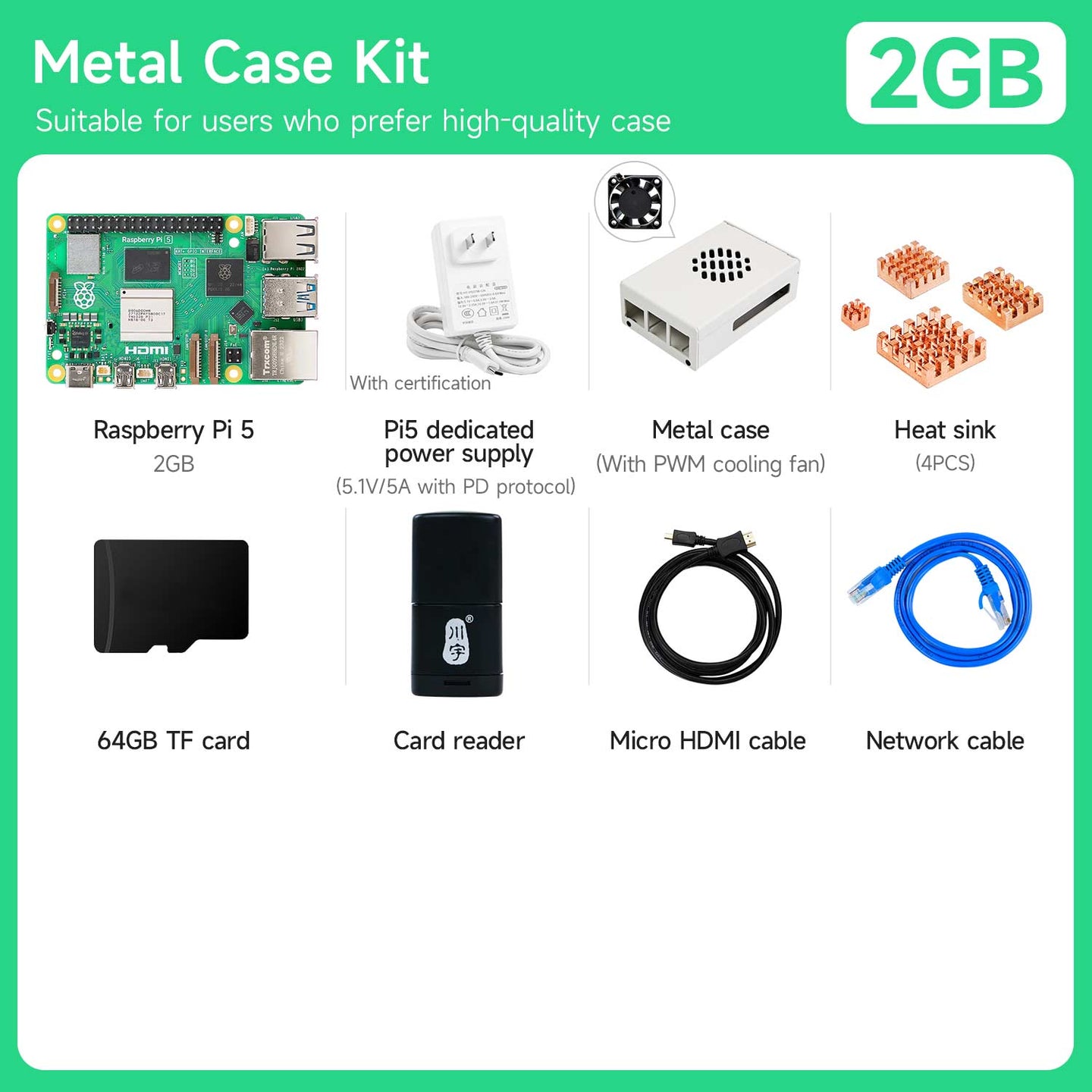 Raspberry Pi 5 AI Large Model Board and Starter Kit(1G/2G/4G/8G/16G)