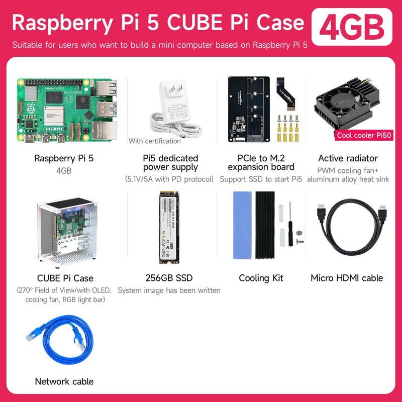 Raspberry Pi 5 Board and Starter Kit(2G/4G/8G/16G)