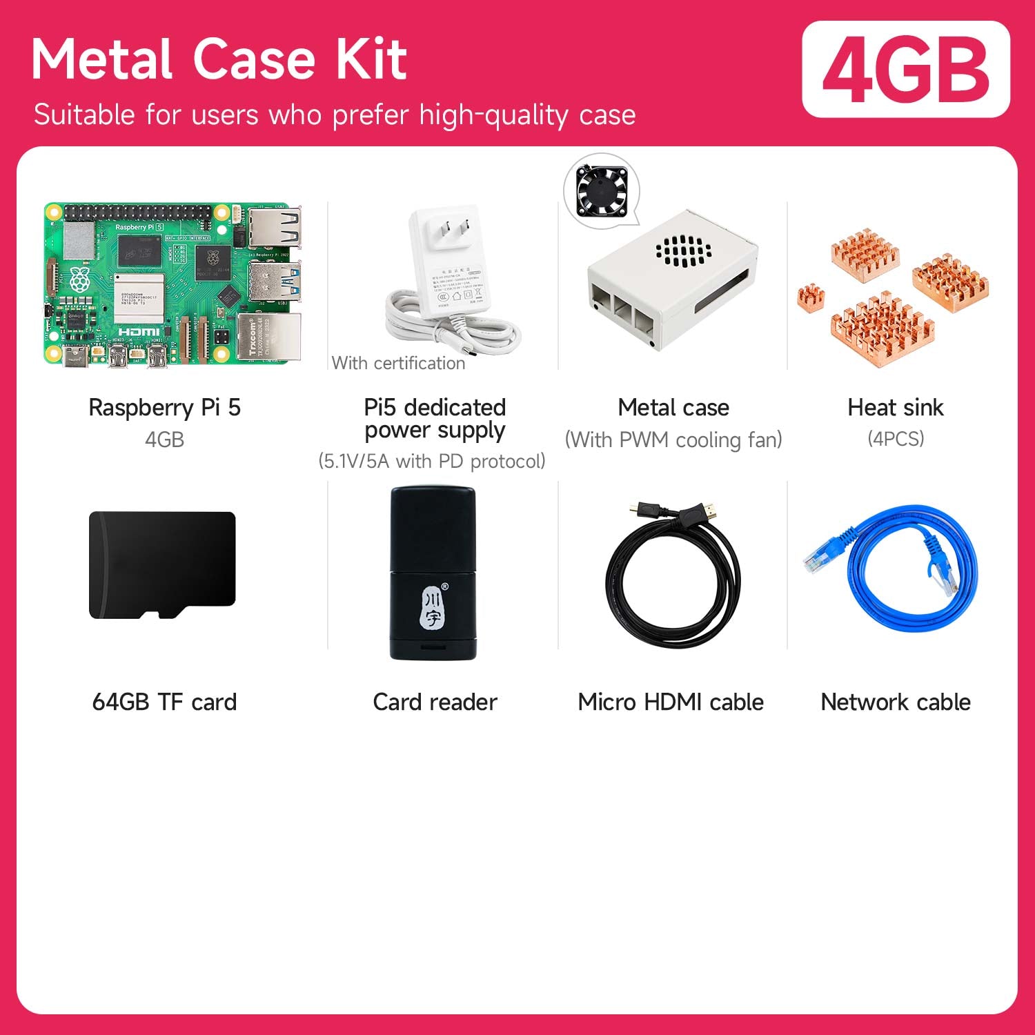 Raspberry Pi 5 AI Large Model Board and Starter Kit(1G/2G/4G/8G/16G)