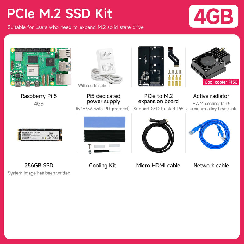 Raspberry Pi 5 Board and Starter Kit(2G/4G/8G/16G)