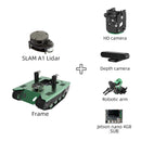 Yahboom Jetson Nano 4GB Transbot Robotic Arm equipped with depth and HD 2 cameras and SLAM A1 Lidar.