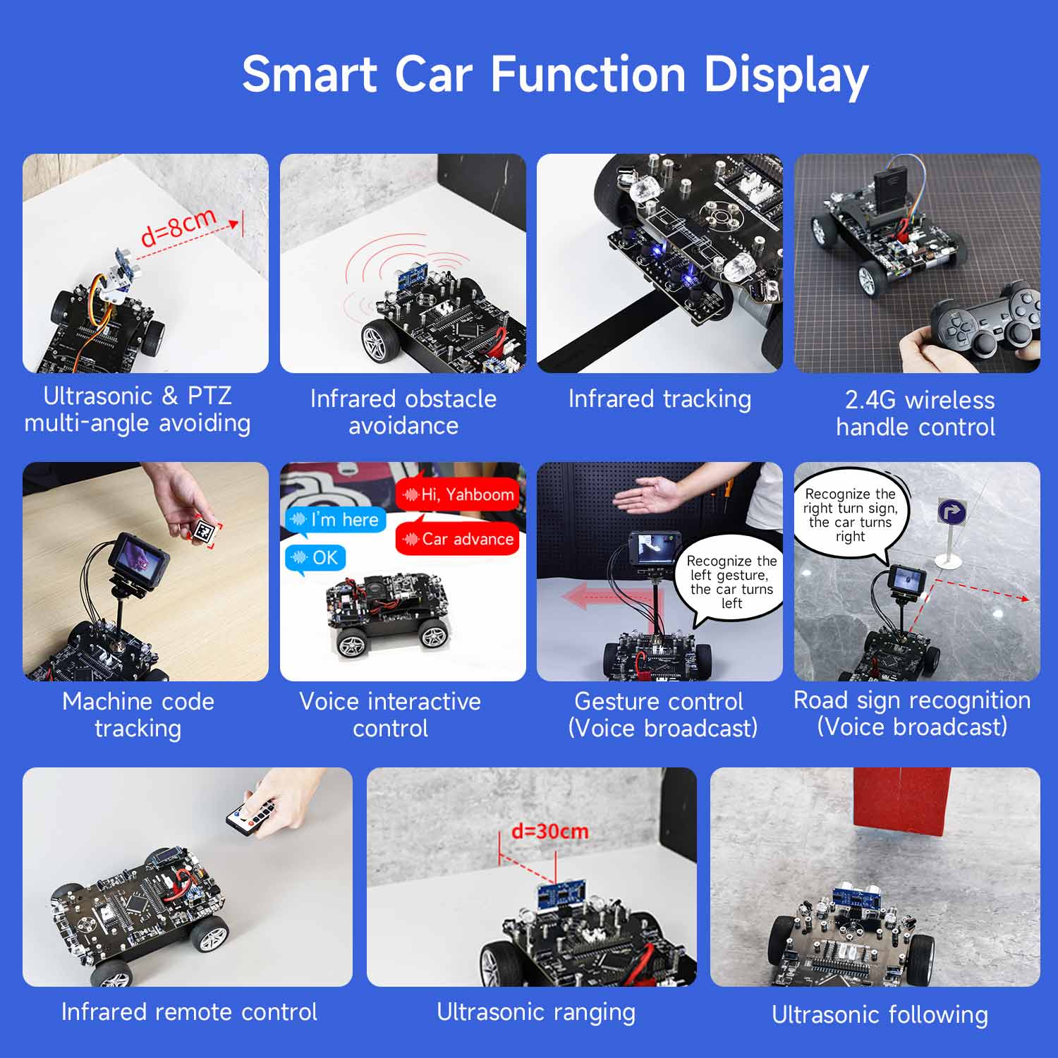 Yahboom STM32 Smart Car with Buzzer OLED Ultrasonic Module 310 Motor