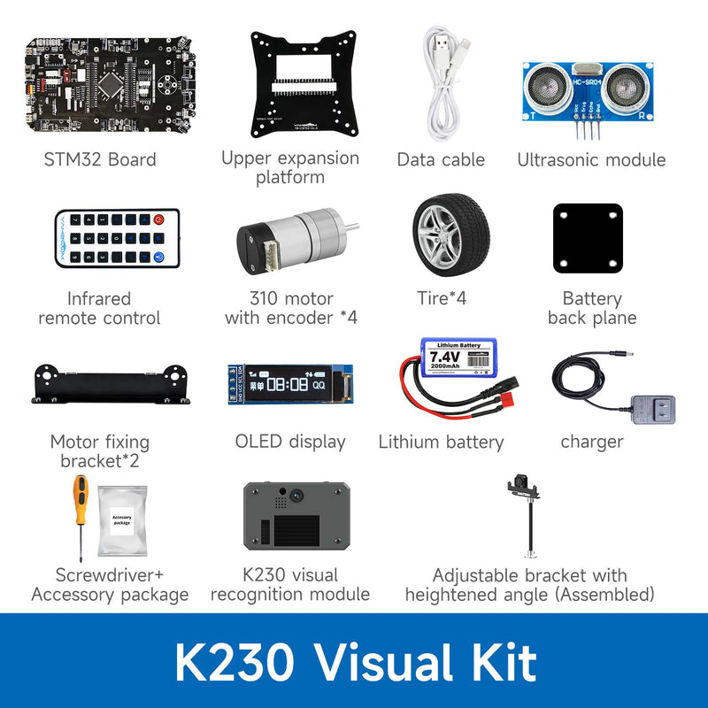 Voiture intelligente STM32 avec carte de développement multifonctionnelle