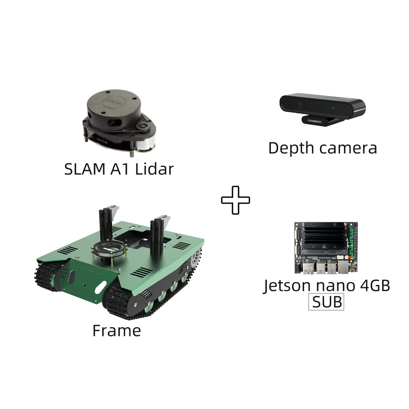 Yahboom Transbot educational robot Jetson Nano 4GB with depth  camera, Frame and SLAM A1 Lidar