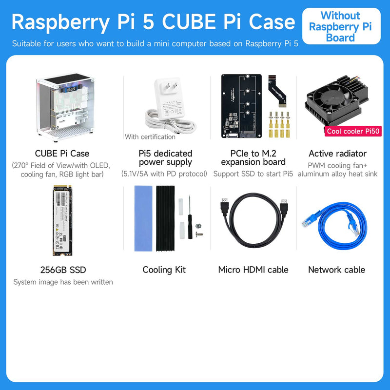 Raspberry Pi 5 Board and Starter Kit(2G/4G/8G/16G)