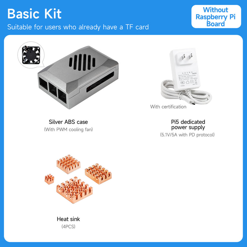 Raspberry Pi 5 Board and Starter Kit(2G/4G/8G/16G)