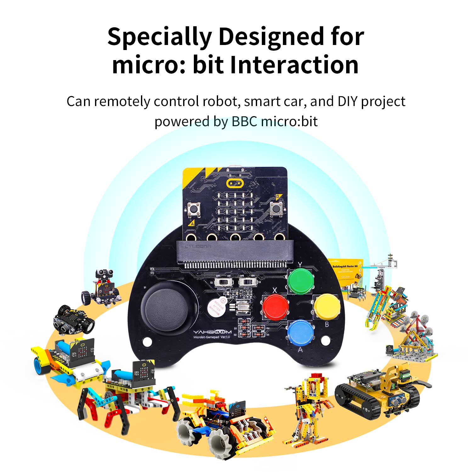 Mando básico para juegos Micro:bit compatible con la placa Micro:bit V2/1.5
