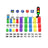 Collection of colorful traffic light and road sign models for robot car kit on a white background