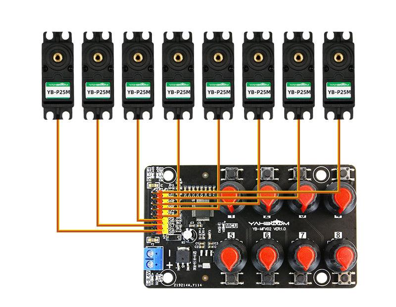 Yahboom 8-channel PWM servo control debugging board for DIY smart robotics - Yahboom