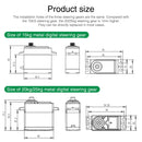 Servomoteur numérique en métal Yahboom 15KG/20KG/25KG avec engrenages en métal et couple plus important