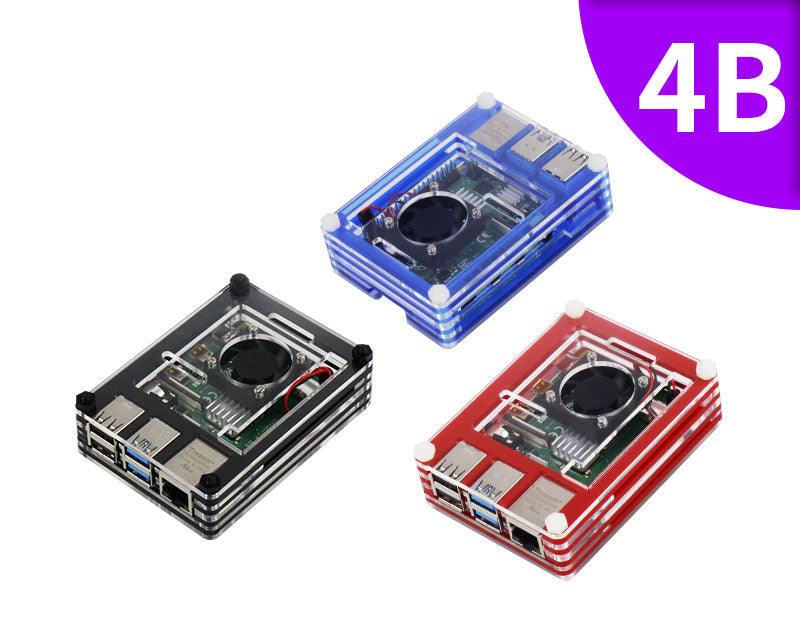 9-layer acrylic protective case with cooling fan for Raspberry Pi 4B - Yahboom
