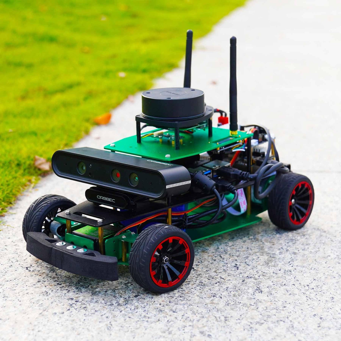 Yahboom ROSMASTER R2 ROS robot car outdoor scene picture