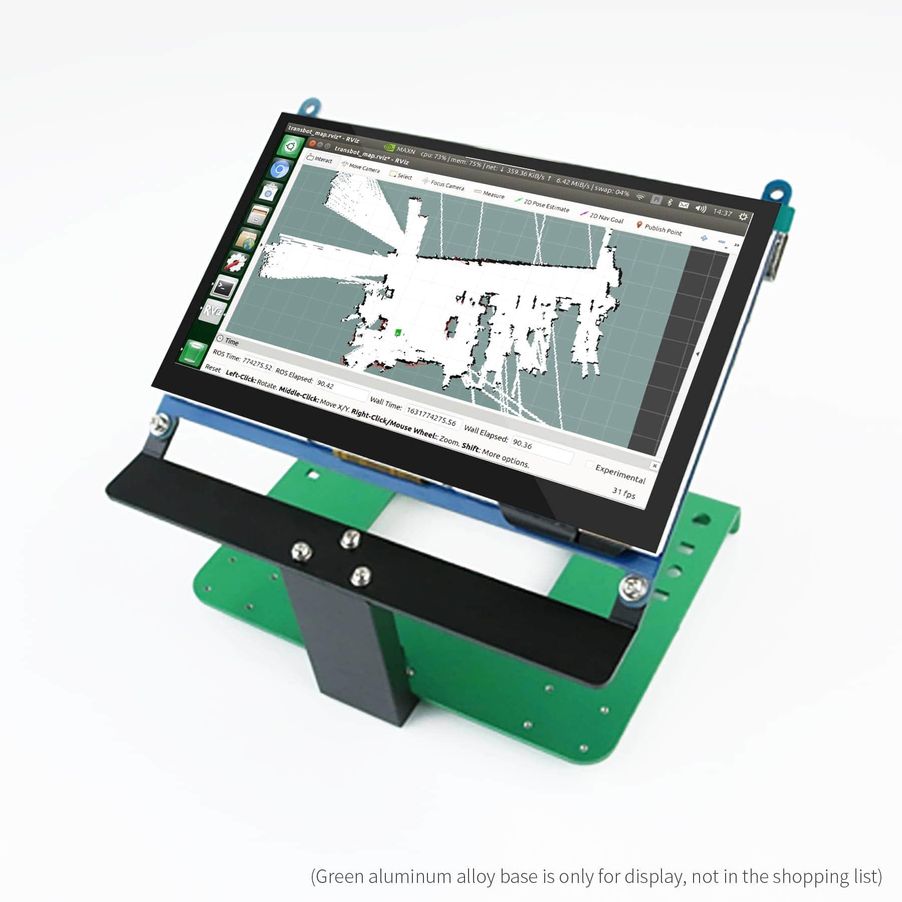 7 inch display screen metal bracket stand for ROS robot - Yahboom