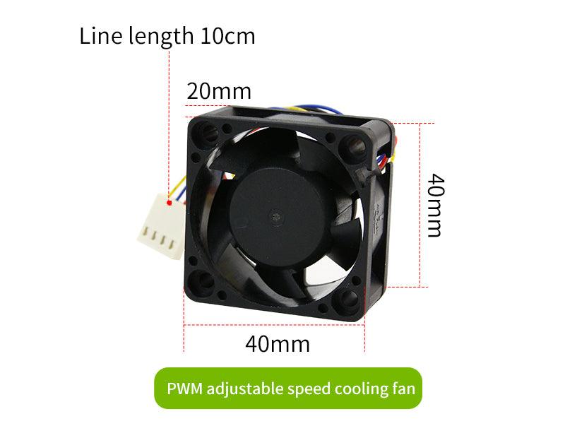Cooling fan 5V 4PIN anti-reverse connection PWM speed regulation 4020 for Jetson NANO 2GB/4GB(A02/B01/SUB) - Yahboom