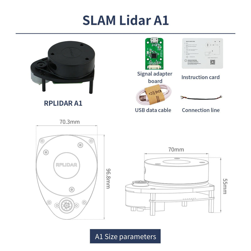 Slamtec RPLIDAR Lidar SLAM A1 A2 A3 S1 S2 S2L MapperM2 support Mapping navigation for ROS/ROS2 - Yahboom